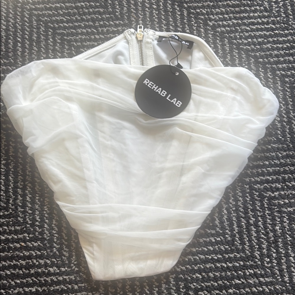 Rehab Lab Ivory Mesh Bodysuit